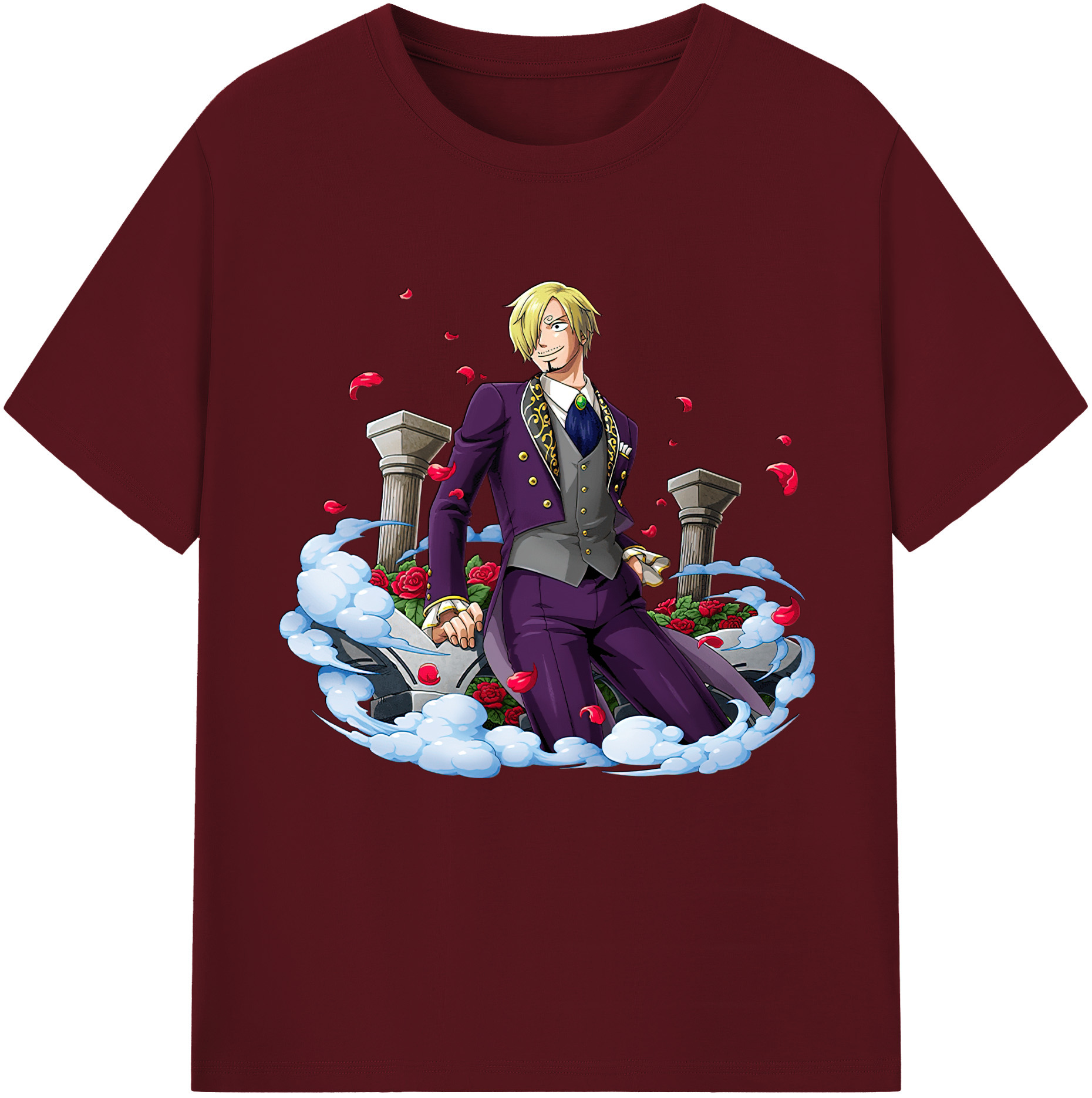 ワンピース サンジ ONE PIECE Sanji 綿100％半袖Tシャツ（フロントプリント）